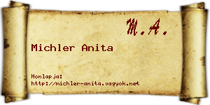 Michler Anita névjegykártya
